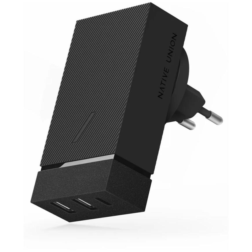 Многопортовое сетевое зарядное устройство Native Union Smart Hub мощностью 45 Вт (USB-C, 2 USB-A)