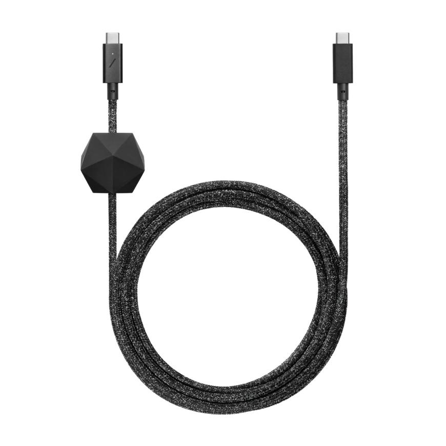 Кабель с нейлоновой оплёткой и утяжеляющим узлом Native Union Desk Cable USB-C (USB 2.0) (2,4 м)