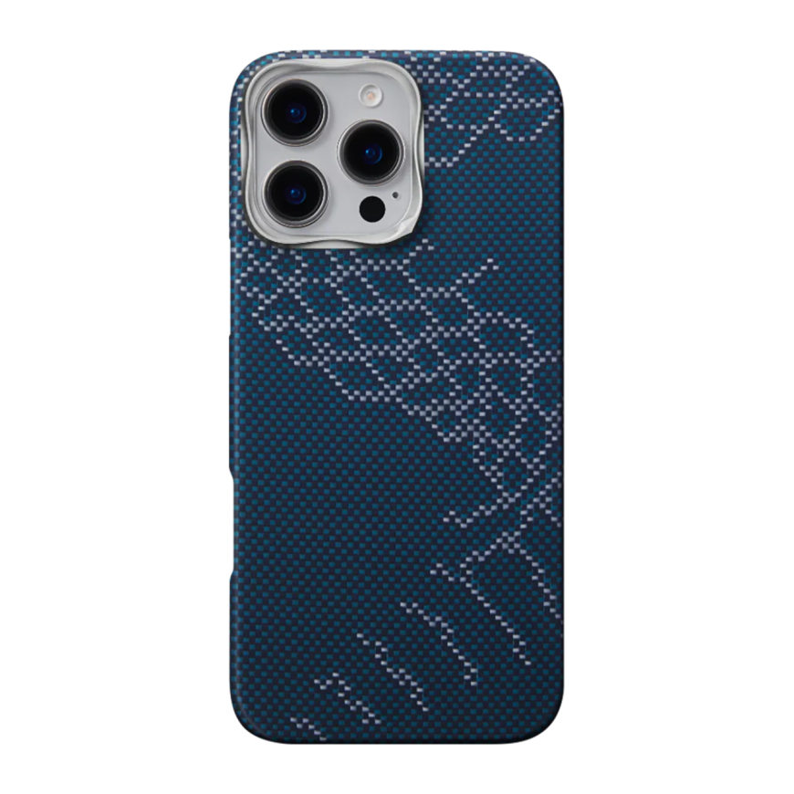 Чехол из арамидного волокна с поддержкой MagSafe PITAKA Snake Ridge Limited Edition Tactile Woven Case для iPhone 16 Pro