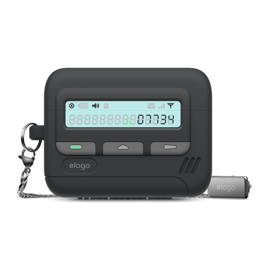 Силиконовый чехол с прищепкой на цепочке elago Pager Hang Case для AirPods Pro 3