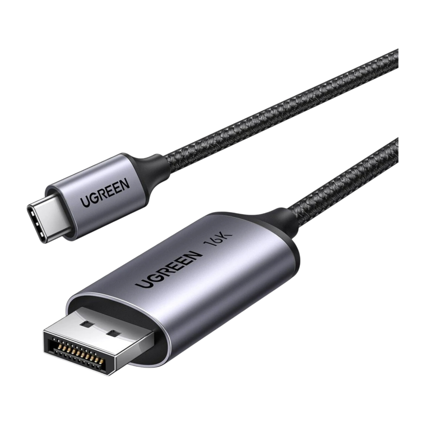 Кабель-адаптер с оплёткой Ugreen USB-C — DisplayPort 2.1 (1 м) (CM707)
