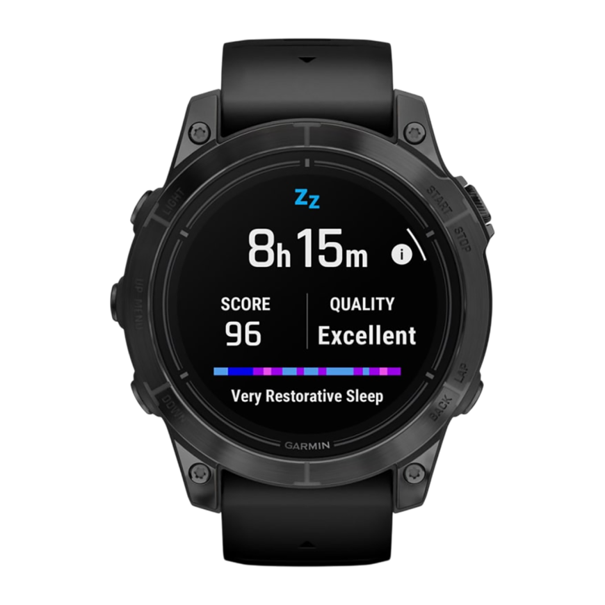 Спортивные часы Garmin epix Pro (Gen 2) Standard Edition, 47 мм, чёрный силиконовый ремешок