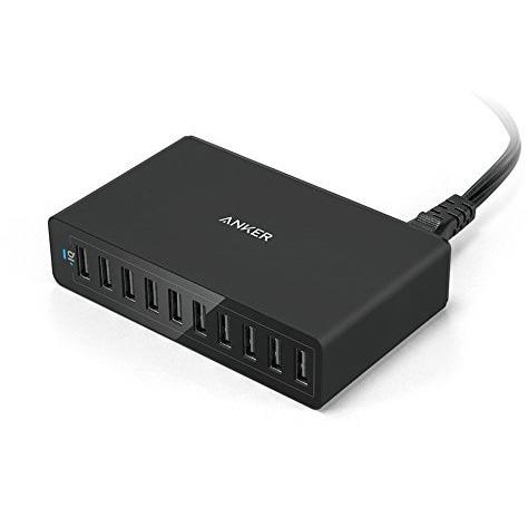 Многопортовое сетевое зарядное устройство Anker PowerPort мощностью 60 Вт (10 USB-A)