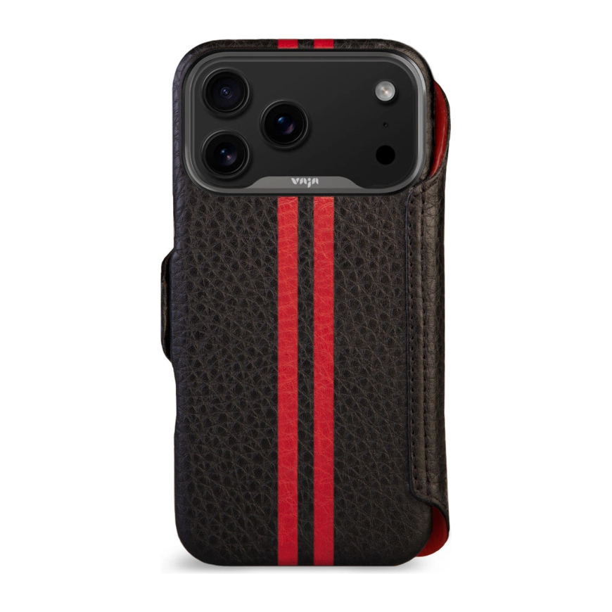 Кожаный чехол-книжка MagSafe с бумажником Vaja Wallet GTX V-Mag для iPhone 17 Pro Max