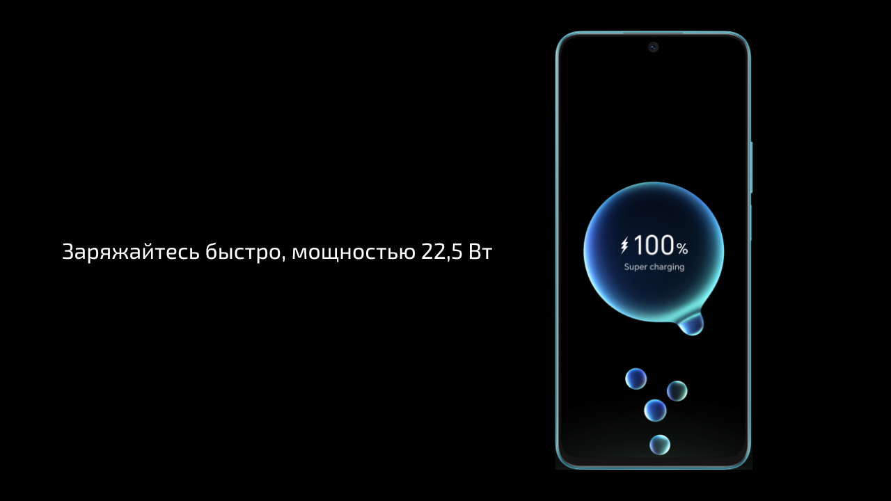 Смартфон HONOR X8а 6 ГБ + 128 ГБ («Полночный чёрный» | Midnight Black)