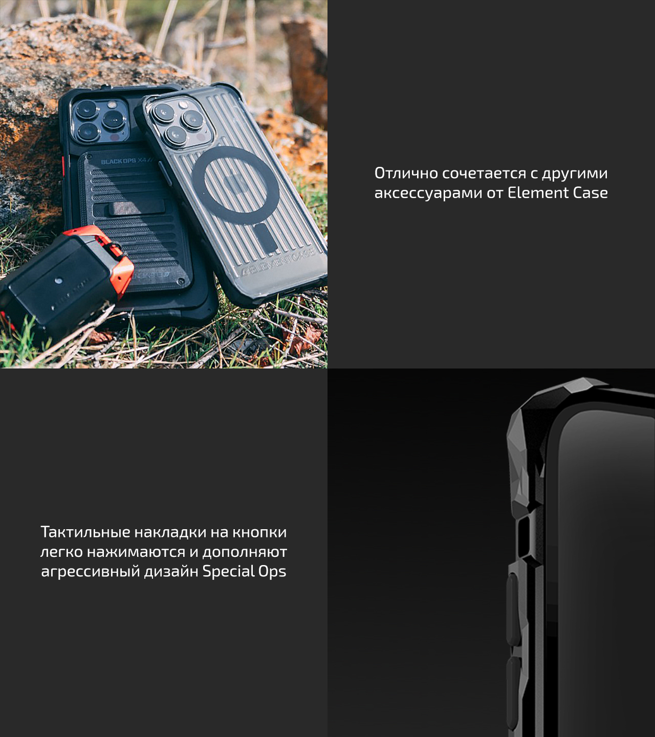 Защитный чехол с поддержкой MagSafe Element Case Special Ops X5 для iPhone  14 Plus