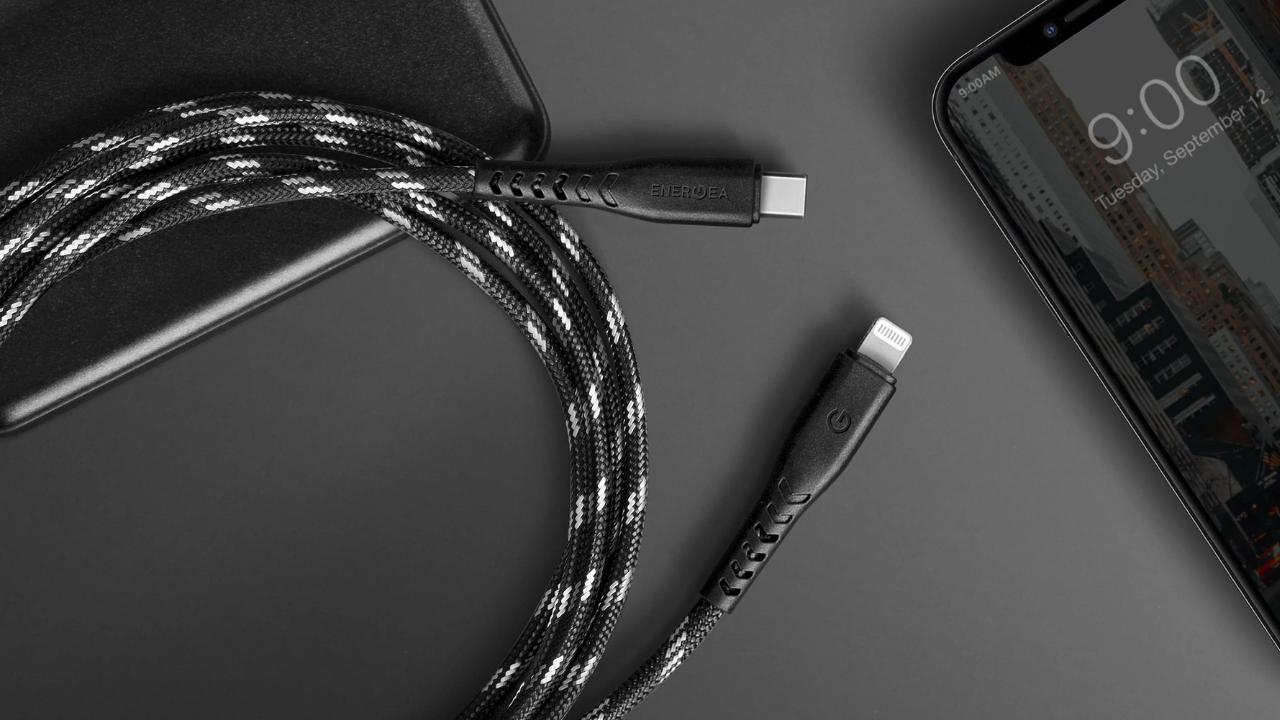 Кабель с нейлоновой оплёткой Energea NyloFlex USB-C — Lightning (3 м)